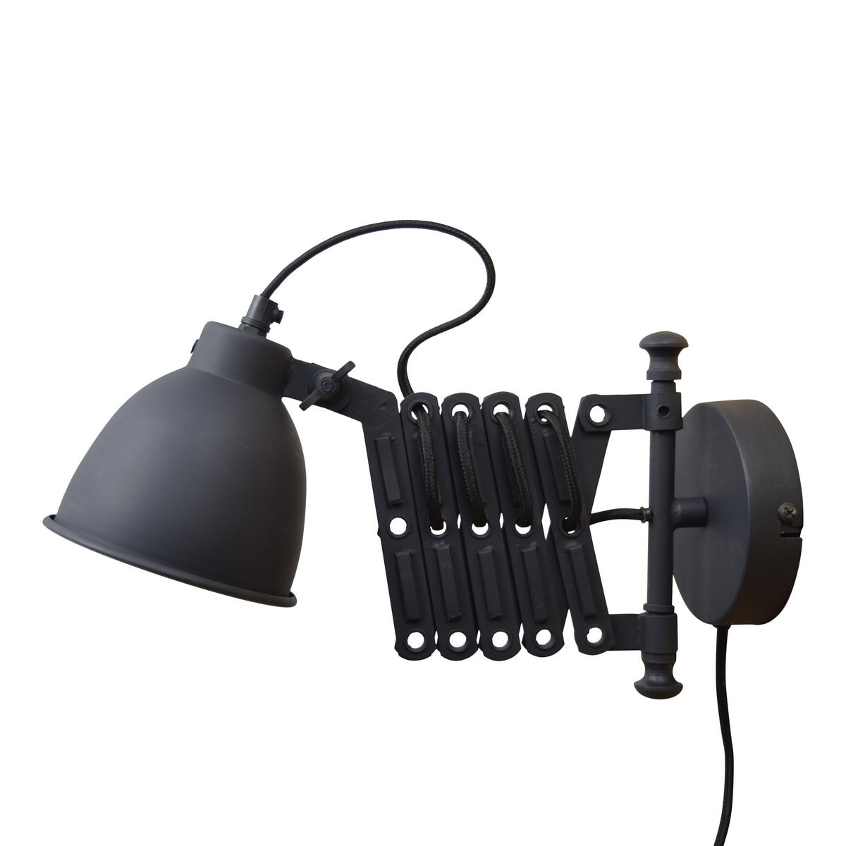 WANDLAMPE Harmonica Schwarz - Schwarz, Metall (12/20/32cm) - Urban Interiors