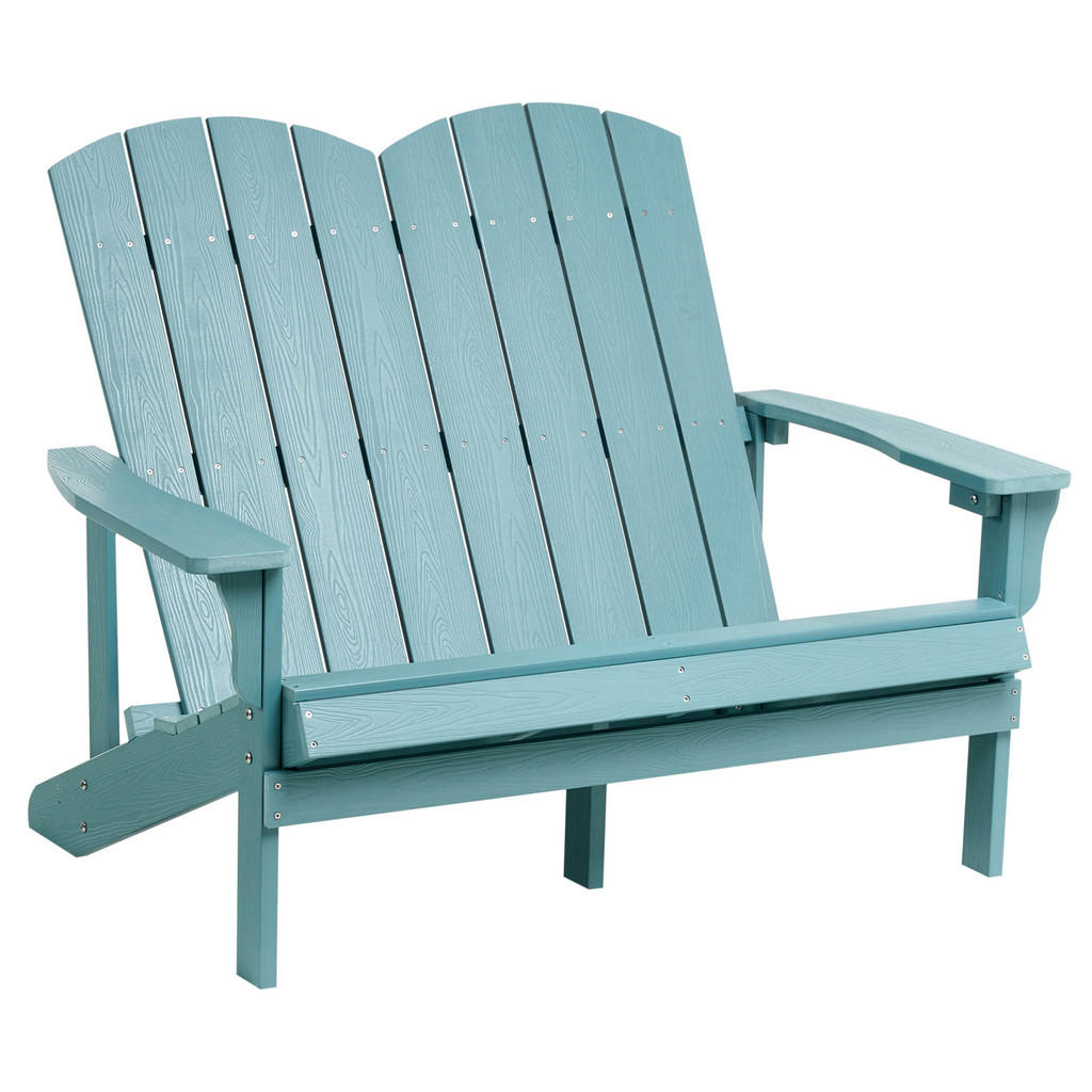 Beliani ZAHRADNÍ LAVICE Adirondack 125 cm Světle modrá