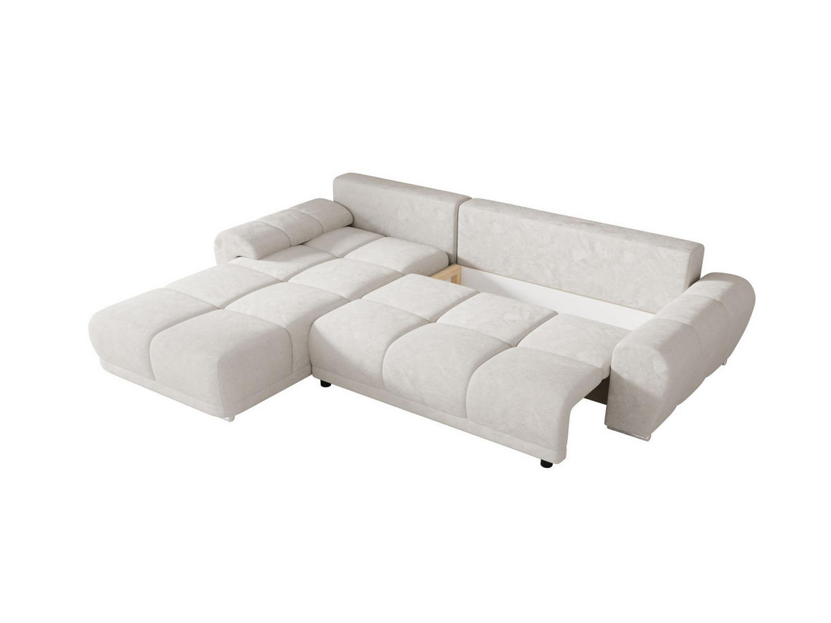 ECKSOFA BEGA L Links TENDER WAY 01 mit Schlaffunktion - Creme, Textil (289/185cm) - Bedante