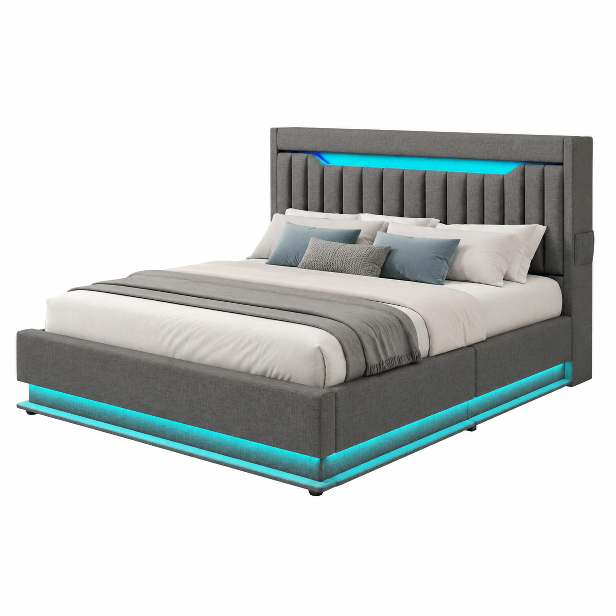 Beauniv Bett Grau 140x200 cm