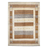 GABBEH-TEPPICH handgeknüpft Rizbaf Braun 240/174 cm Schurwolle - Braun, Textil (174/240cm) - Looma