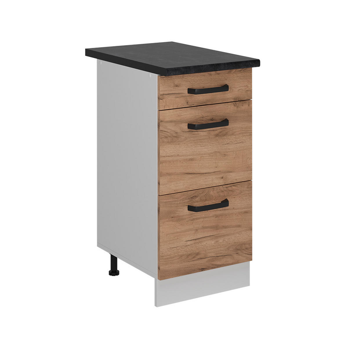 KÜCHENUNTERSCHRANK R-Line Goldkraft Eiche 40 cm AP Anthrazit - Honigeiche/Eiche Wotan, Holzwerkstoff (40/81.6/60cm) - Vicco