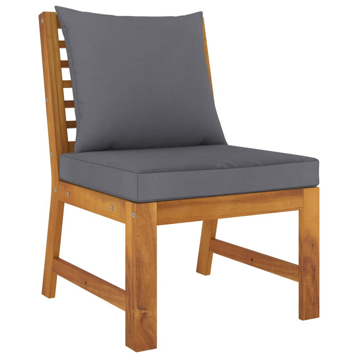 GARTENSET Renard 4-teilig - Grau, Holzwerkstoff - Nettlife