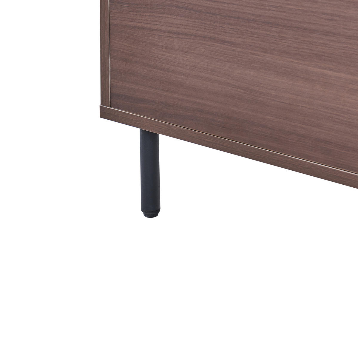 KOMODA s 4 zásuvkami Tmavě hnědá Nikea - tmavě hnědá, kompozitní dřevo (60/104/40cm) - Beliani