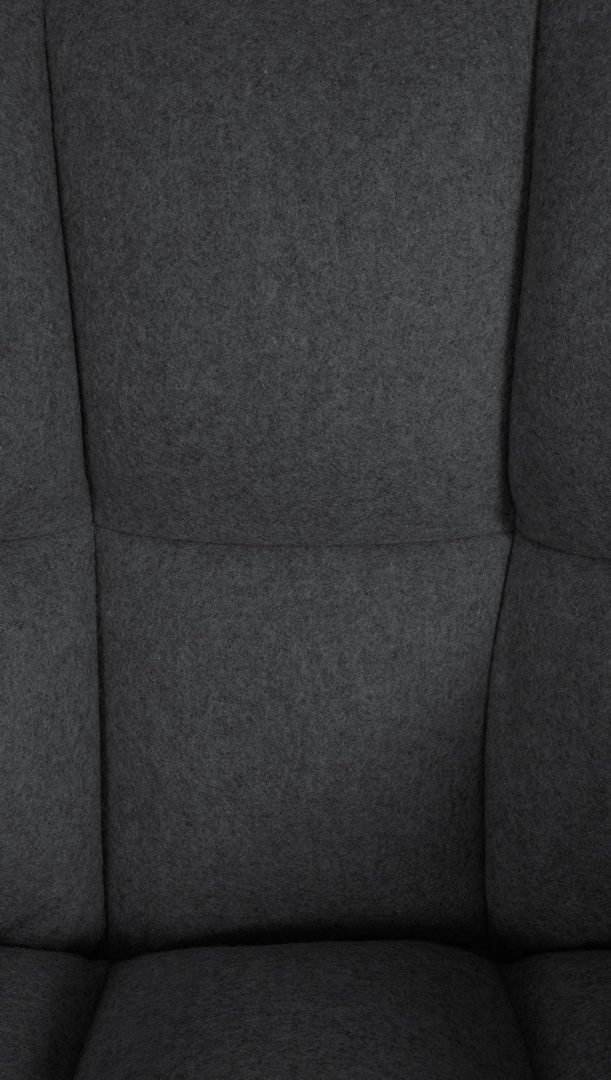 SESSEL Filz Anthrazit - Anthrazit/Schwarz, Textil/Metall (64/75/48cm) - CLP