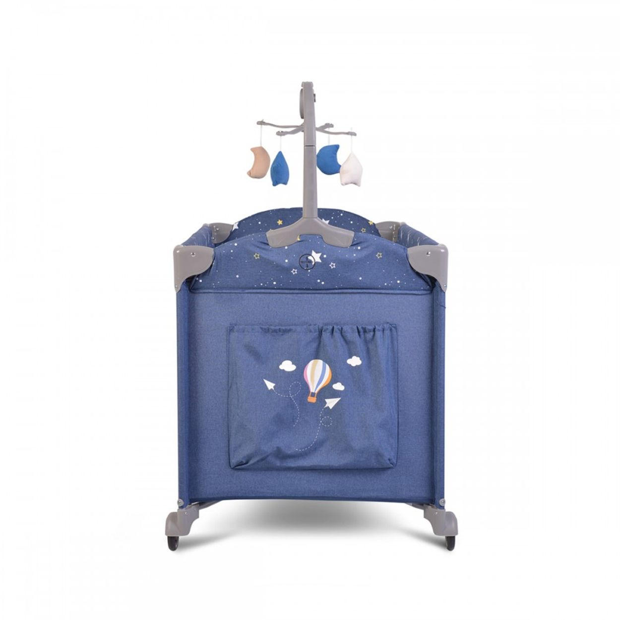 REISEBETT Once upon a time blau 2 Ebenen, Seiteneingang, Matratze, Mobile - Blau, Kunststoff (60/120cm) - Cangaroo