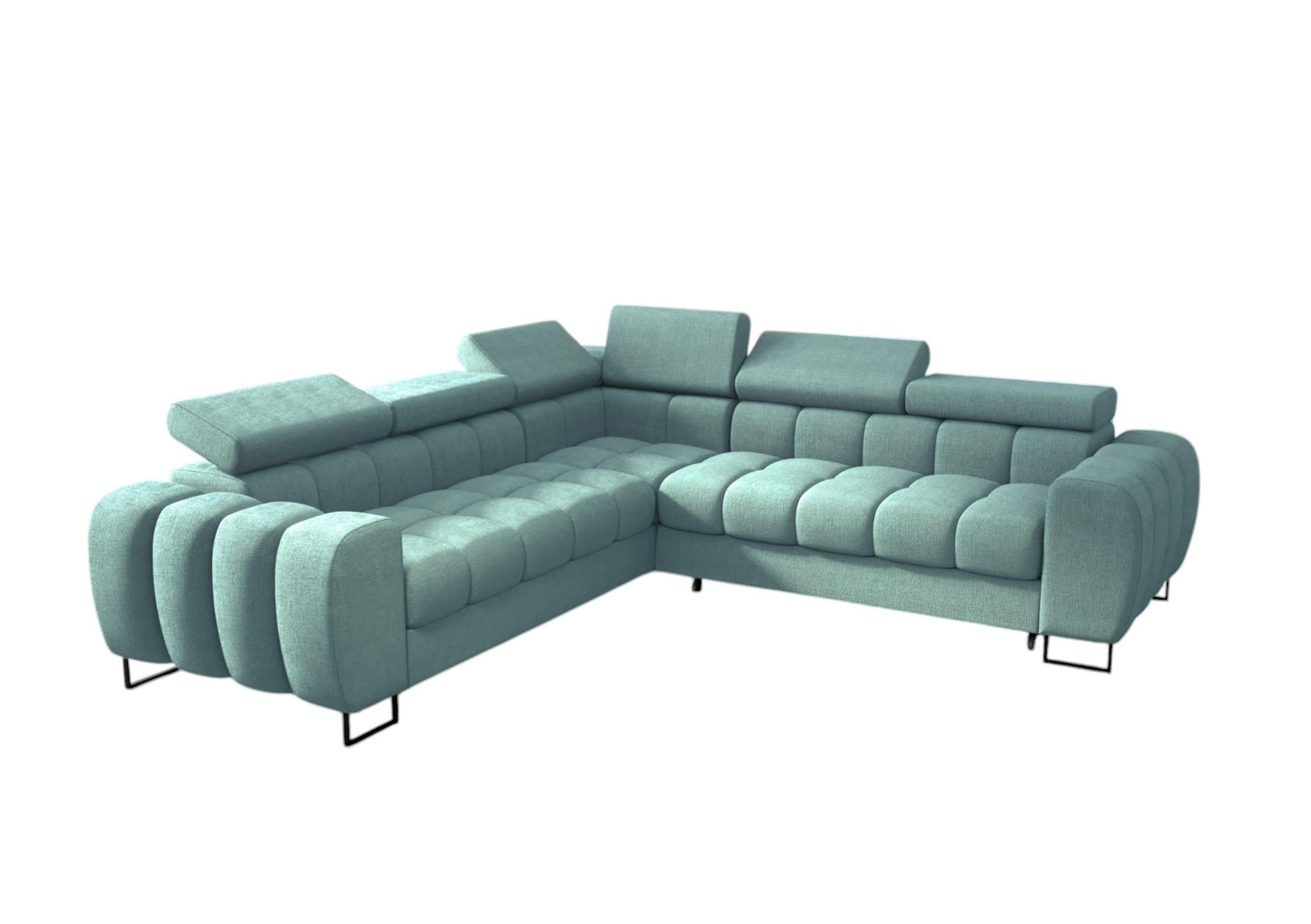 Fun Möbel Ecksofa Hellblau 260x260 cm