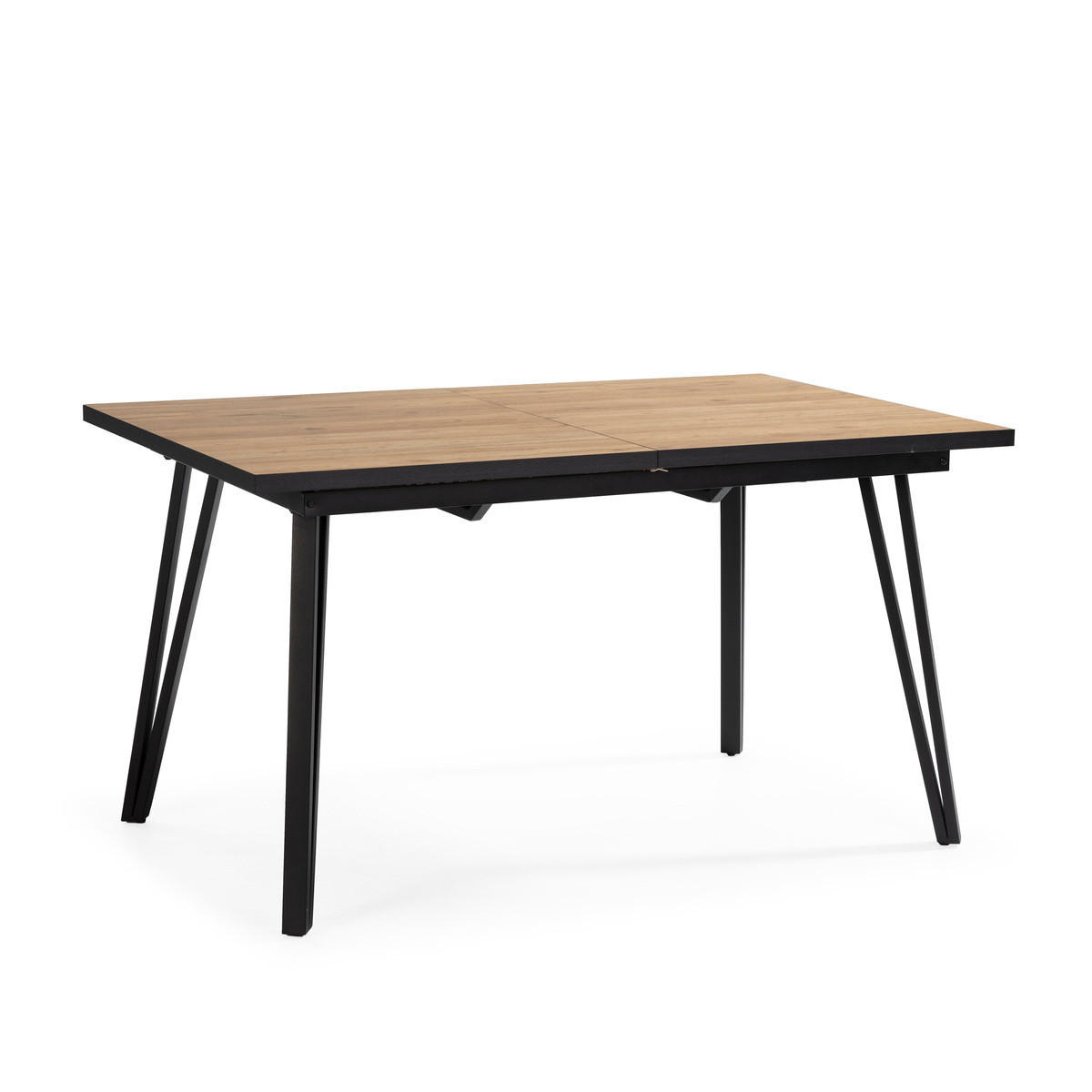 TISCH von 140 bis 180 cm mit schwarzen metallbeinen - cleo 140/90/77 cm - Apfelbaumfarben, Kunststoff (140/90/77cm) - Calicosy