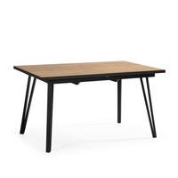 TISCH von 140 bis 180 cm mit schwarzen metallbeinen - cleo 140/90/77 cm - Apfelbaumfarben, Kunststoff (140/90/77cm) - Calicosy