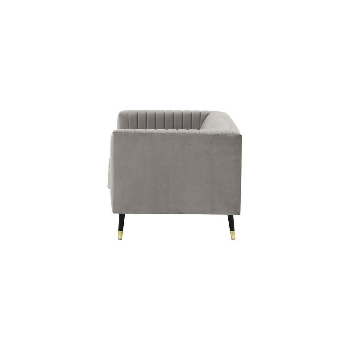 ZWEISITZER-SOFA Slender-Velluto 15 - Hellgrau, Holz/Textil (170/71/83cm) - SLF24