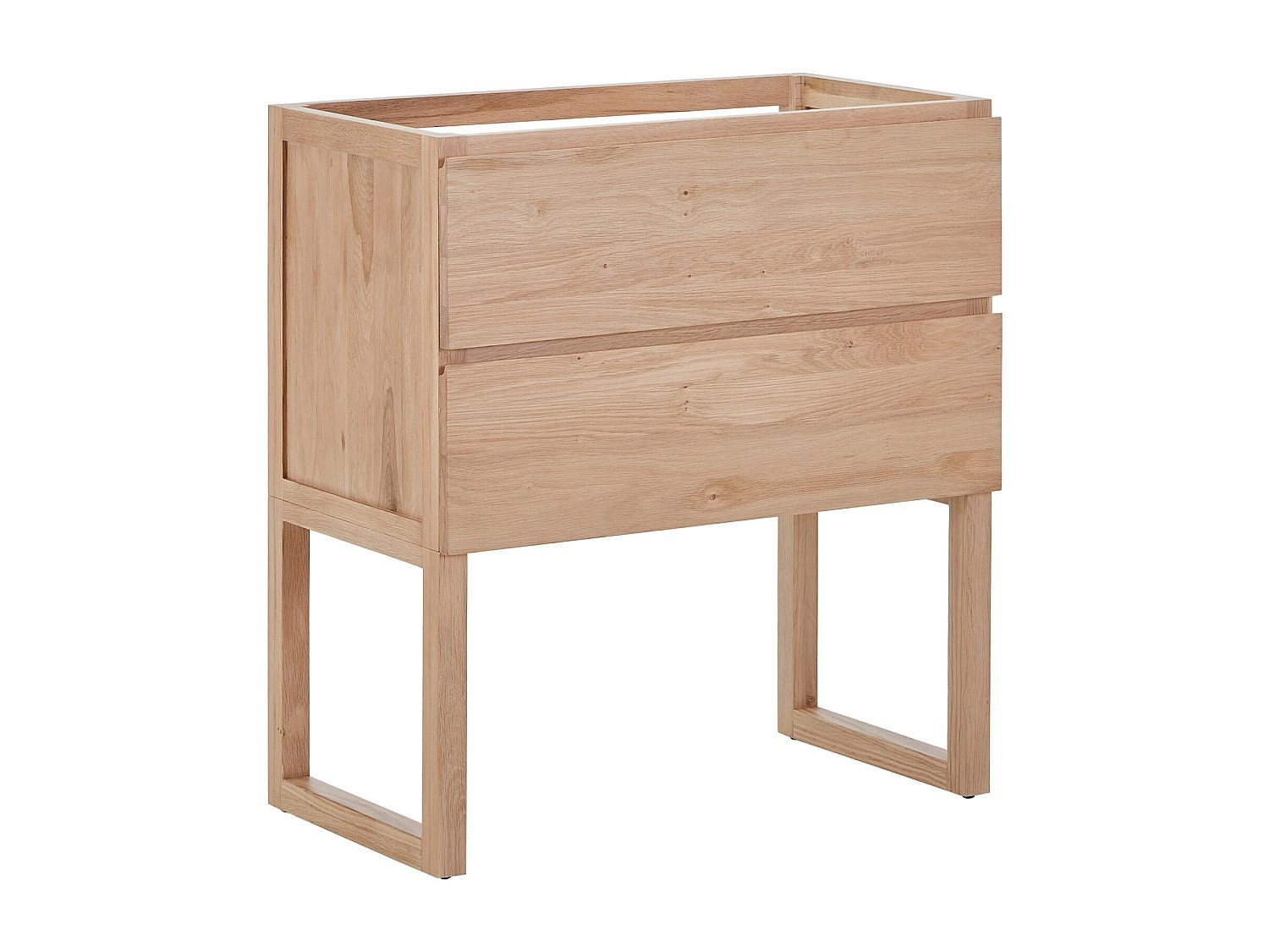 WASCHBECKENUNTERSCHRANK - 80cm x 45cm - Eiche - naturfarben hell - TARELO - Naturfarben, Holz (80/88/45cm) - Vente-Unique