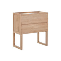 WASCHBECKENUNTERSCHRANK - 80cm x 45cm - Eiche - naturfarben hell - TARELO - Naturfarben, Holz (80/88/45cm) - Vente-Unique