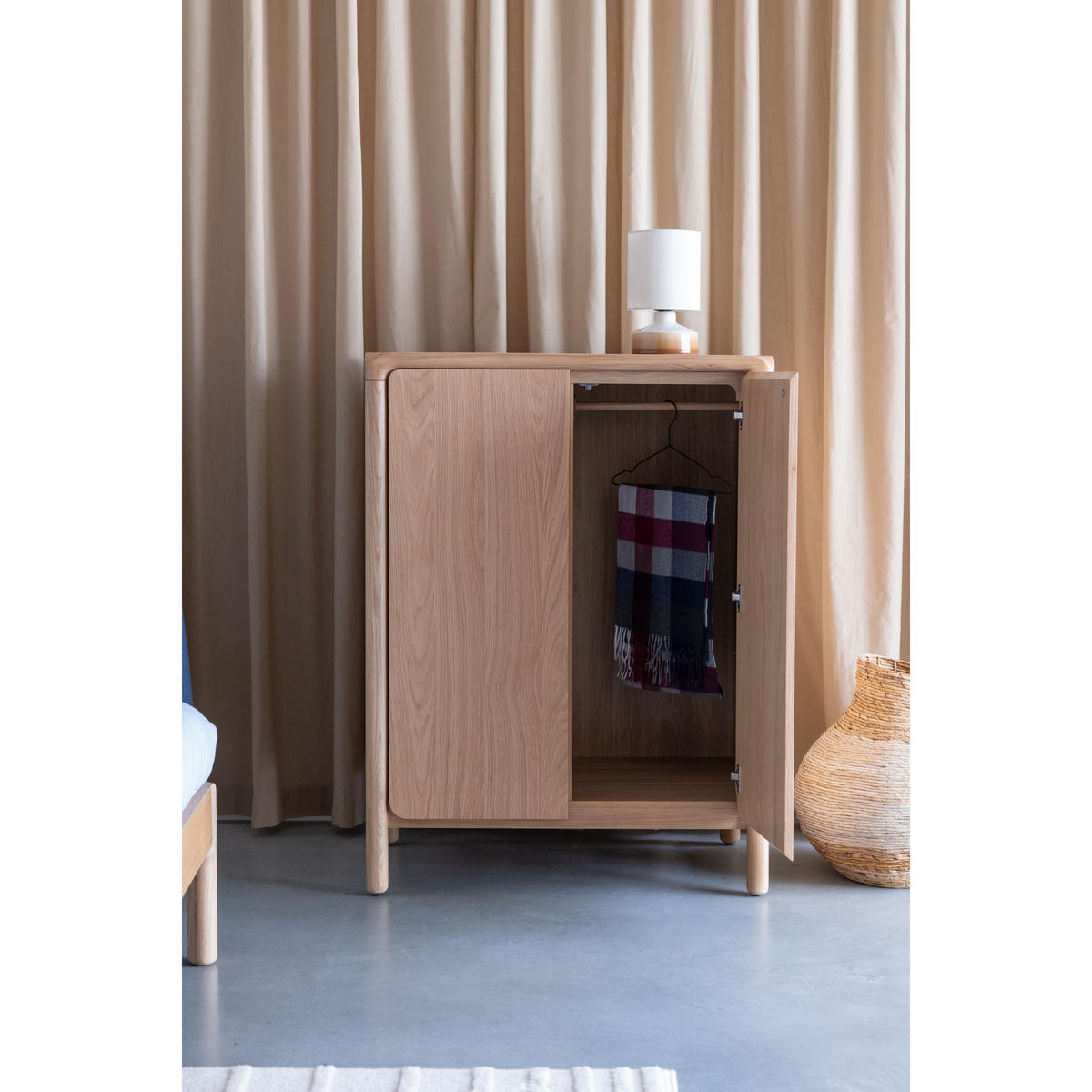 AUFBEWAHRUNGSSCHRANK Storm 2 Türen Natur - Naturfarben, Holzwerkstoff (90/120/55cm) - Zuiver