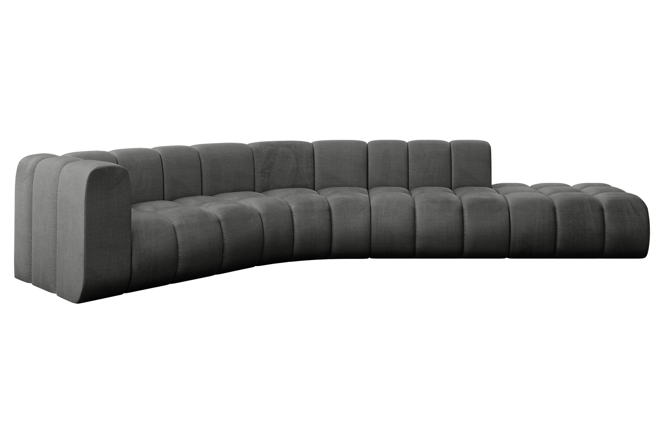 ECKSOFA modulares Sofa Tilmo-L1 - 399x194x70 cm Dunkelgrau - Dunkelgrau, Holzwerkstoff/Textil (399/194cm) - ALTDECOR