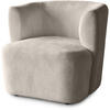 SESSEL Nori cappuccino velour - Schwarz/Cappuccino, Kunststoff/Textil (75/68/72cm) - Beautysofa