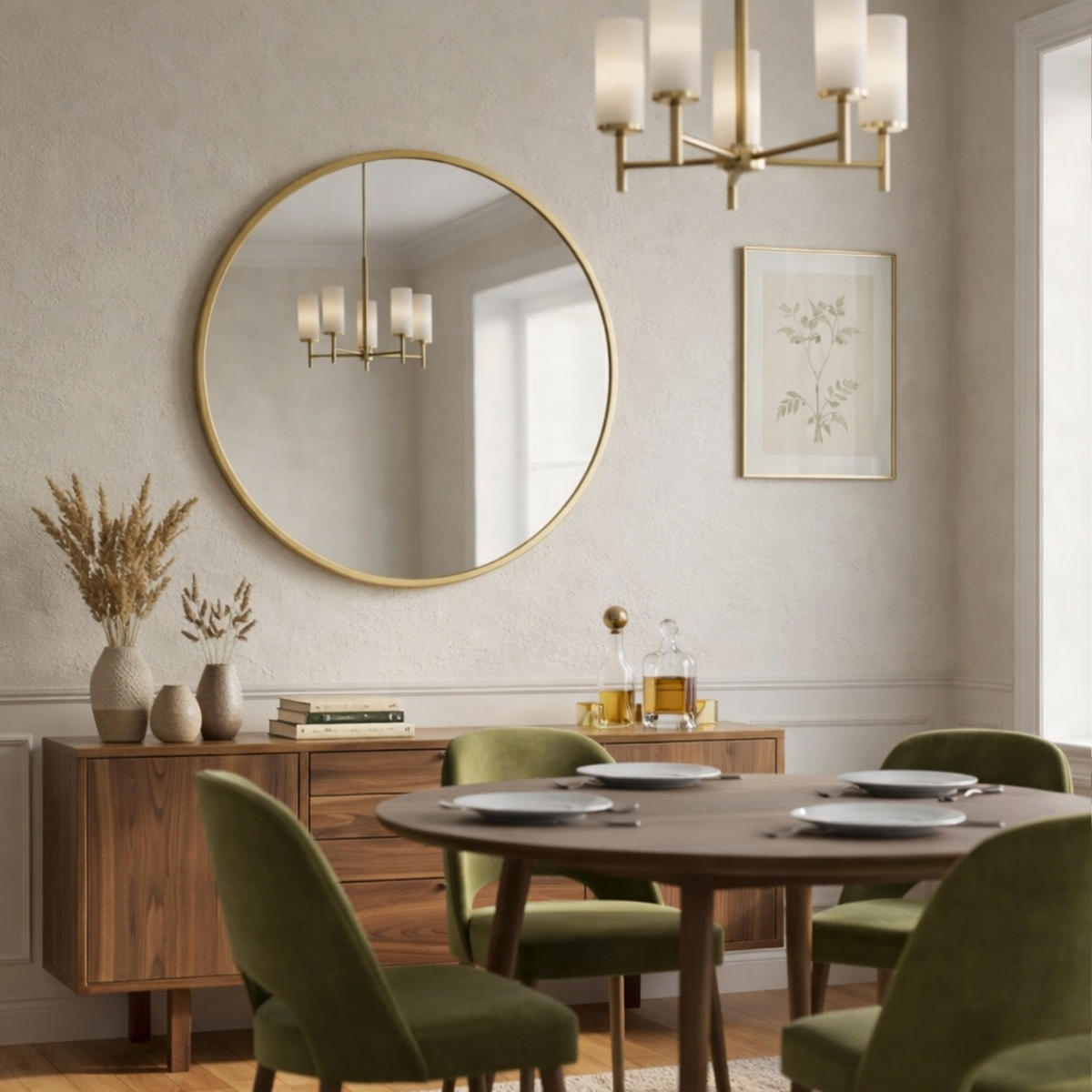 WANDSPIEGEL Mira 80 cm - Goldfarben, Glas (80/80/2.5cm) - EDAXO
