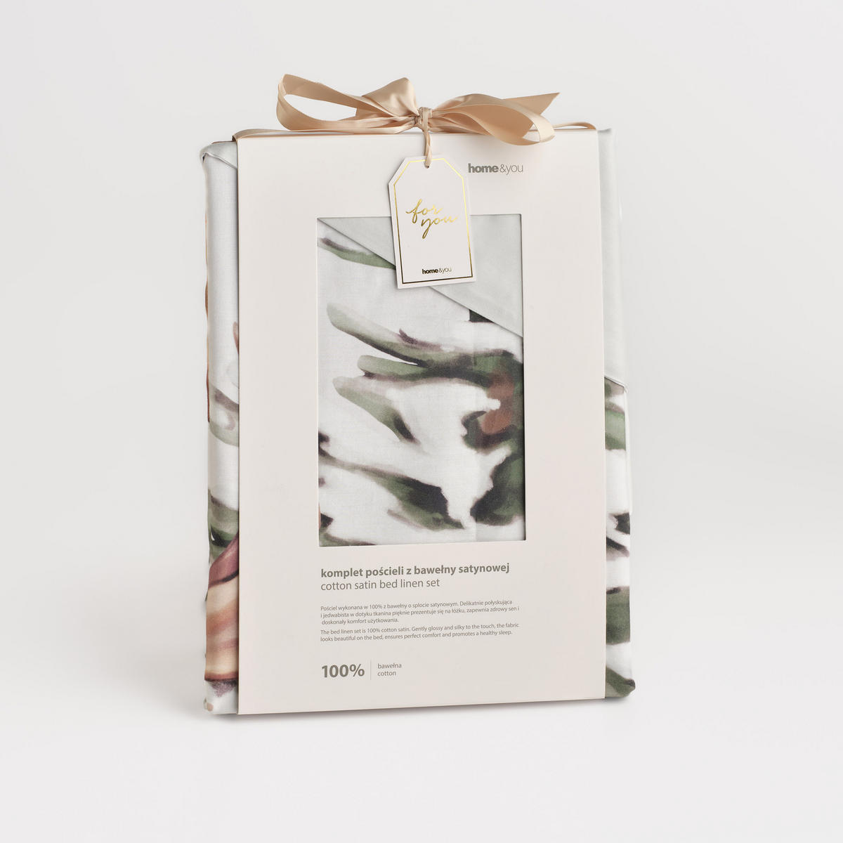 BETTWÄSCHE Satin HIVROSI, 160x200 cm, Beige, Winter Weihnachten Bettbezug, Weihnachtsdeko, Christmas, Weihnachtsmotiv - Beige, Textil (160/200cm) - home&you