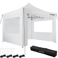 FALTPAVILLION aus Aluminium Olivia, inklusive Spannseilen, Heringen und Tragetasche, weiß - Weiß, Kunststoff (300/280/300cm) - tectake