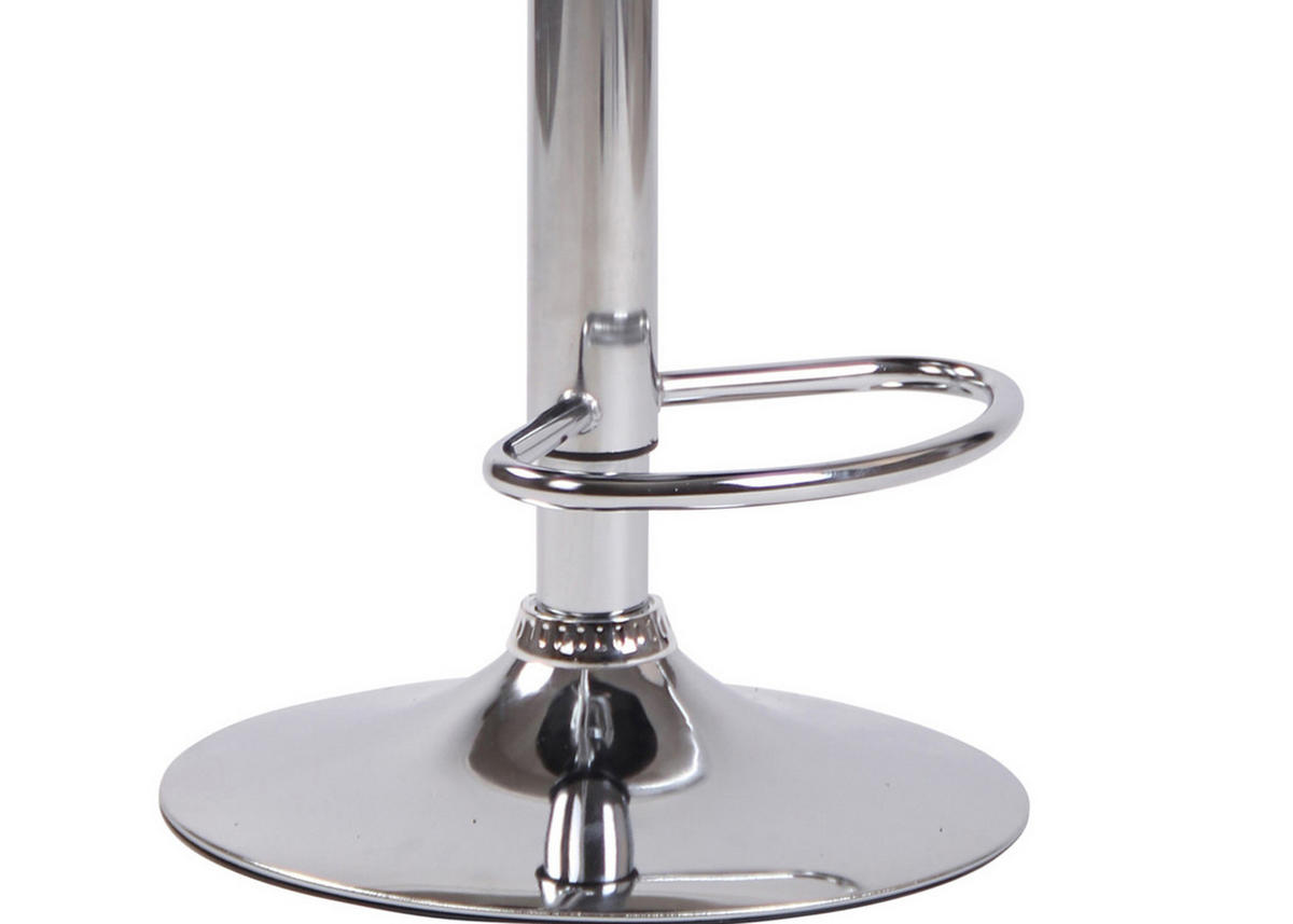 BARHOCKER Lento Gestell Metall in Chromoptik Samt Schwarz - Chromfarben/Schwarz, Textil/Metall (50/108/50cm) - TPFLiving