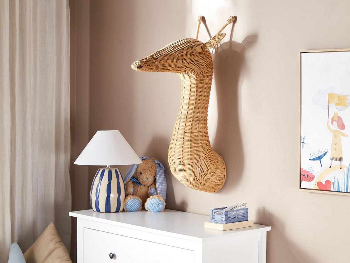 WANDDEKORATION Rattan natürlich Bananec - Naturfarben, Naturmaterialien (17/83/56cm) - Beliani
