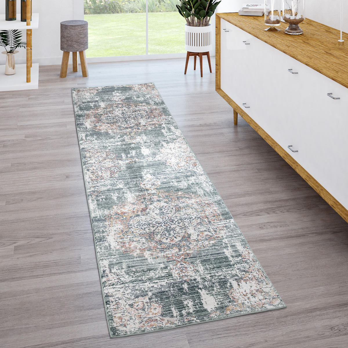 KURZFLORTEPPICH 80/150 cm Herbete 733 - Grün, Textil (80/150cm) - Paco Home