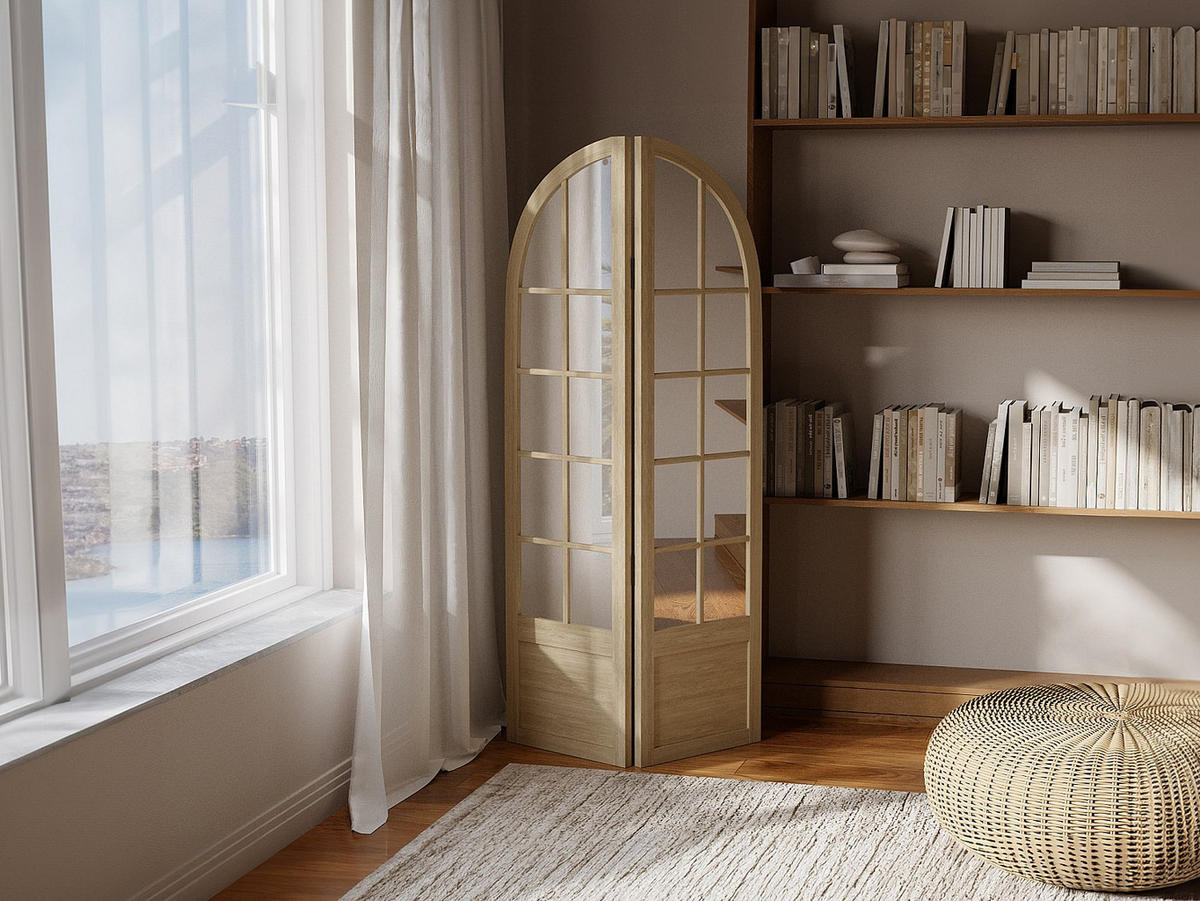 PARAVENT - 96cm x 2.5cm - Kiefer - naturfarben hell - KEDIRI - Naturfarben, Holz (96/180/2.5cm) - Vente-Unique