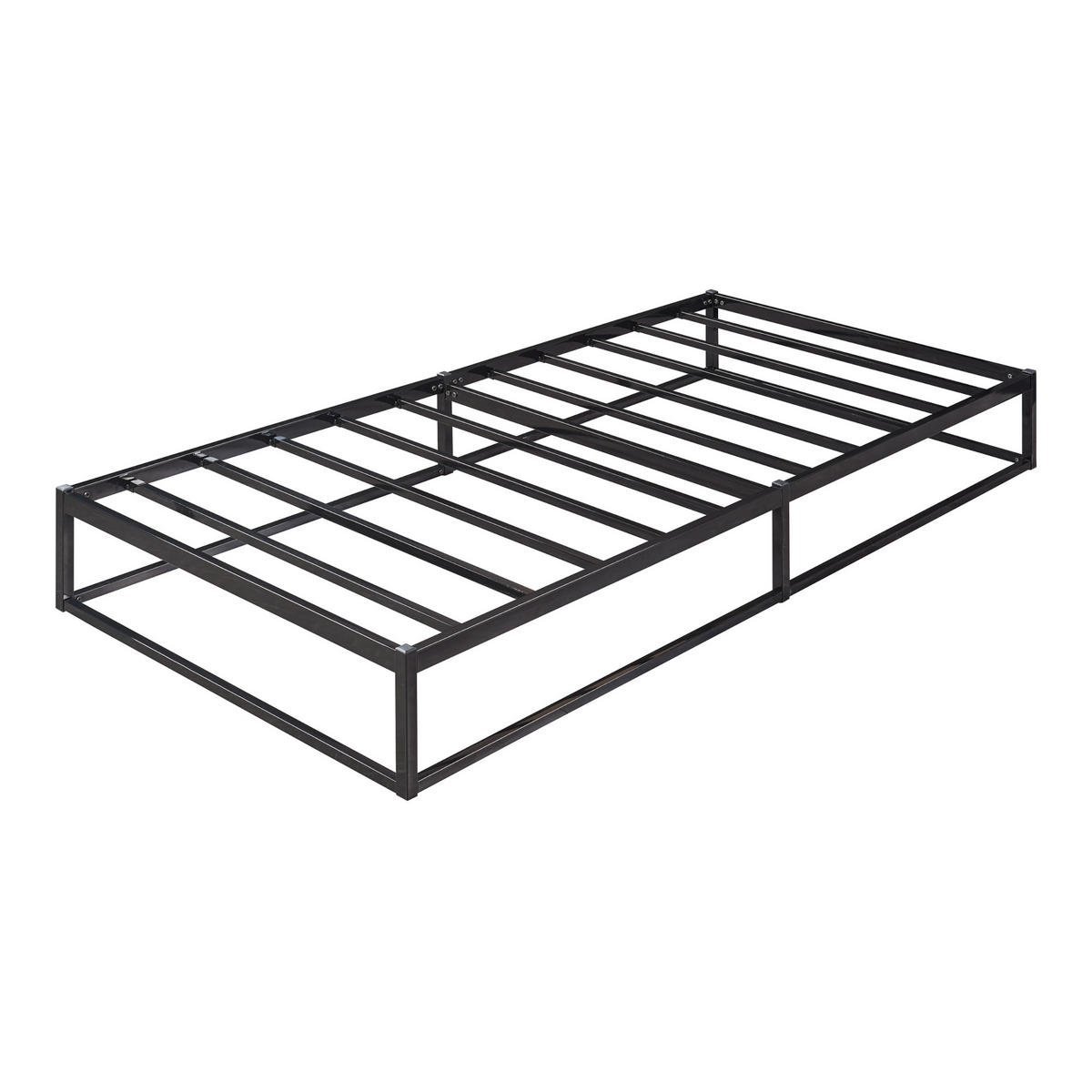 METALLBETT Trerunta - Schwarz, Metall (90/200cm) - [en.casa]