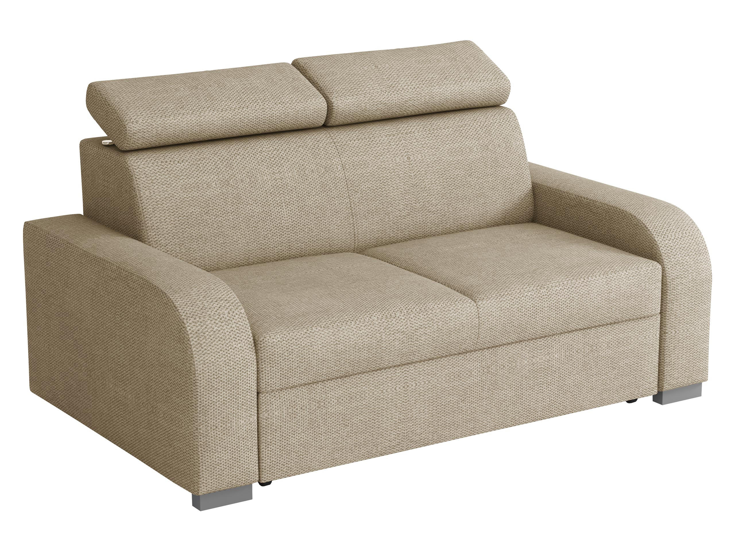 SOFA Oslo 2 - Silberfarben/Naturfarben, Holz/Kunststoff (170/85/100cm) - MIRJAN24