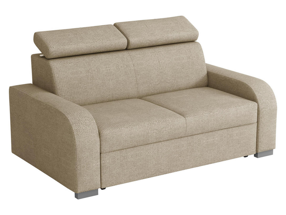 SOFA Oslo 2 - Silberfarben/Naturfarben, Holz/Kunststoff (170/85/100cm) - MIRJAN24