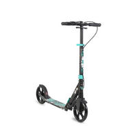KINDERROLLER Spooky klappbar türkis bis 100 kg, Bremse, Stoßdämpfer vorne, ABEC-7 - Schwarz, Metall (85/40/95cm)