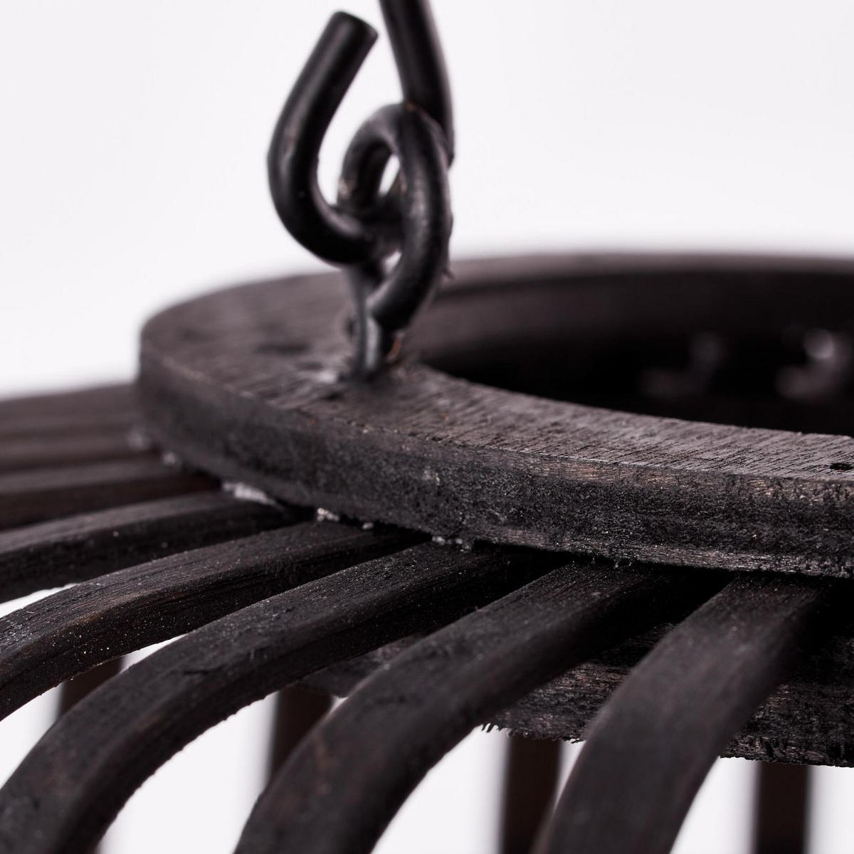 TISCHLEUCHTE Woodrow 93062/76 - Schwarz, Holz (21.5/21.5/43cm) - Brilliant