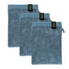 WASCHHANDSCHUH BAUMWOLLE SENSE 3ER SET - Blau, Textil (16/21cm) - Schöner Wohnen