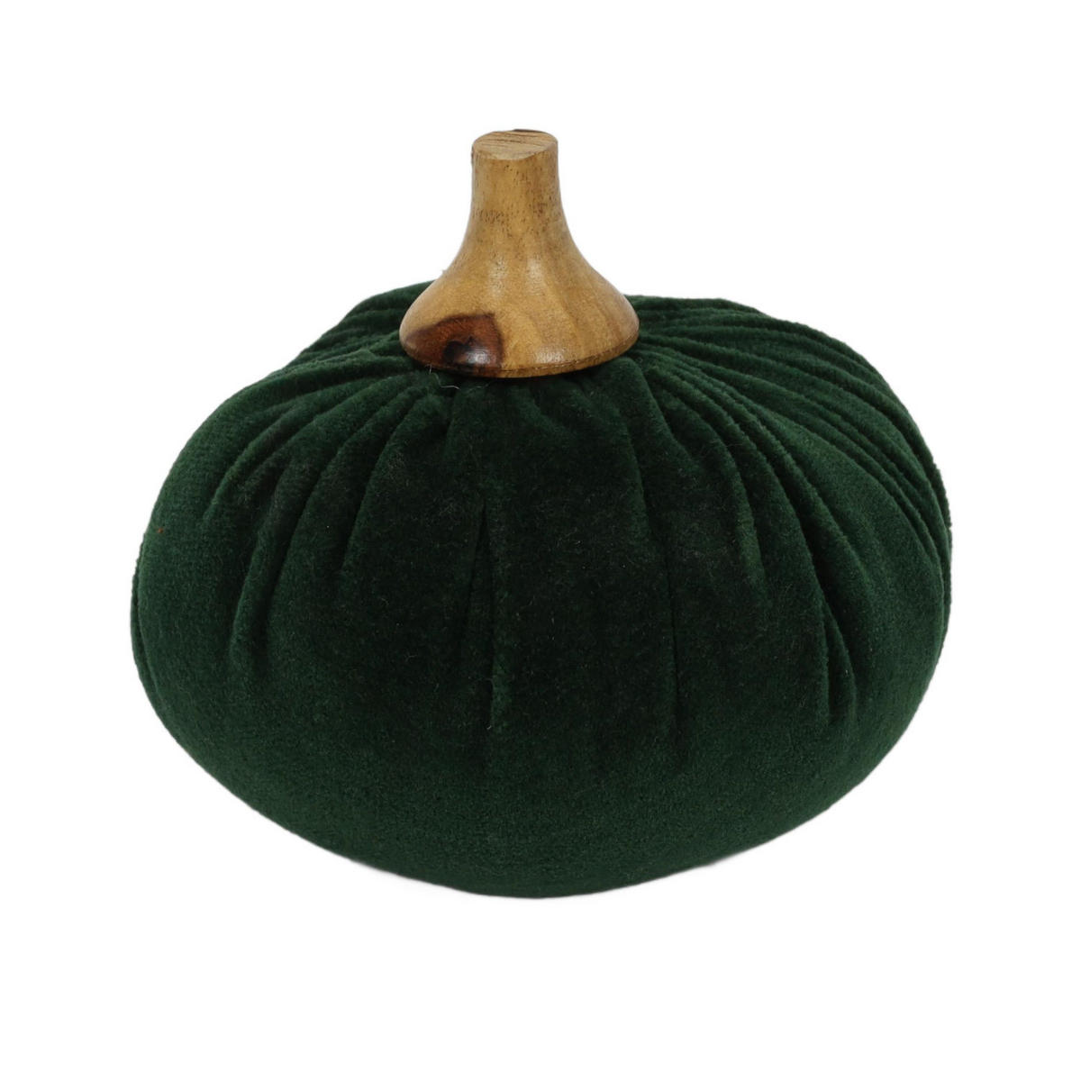 KÜRBIS Herbstdeko 11/11/10 cm - Grün, Textil (11/10/11cm) - Home Styling Collection