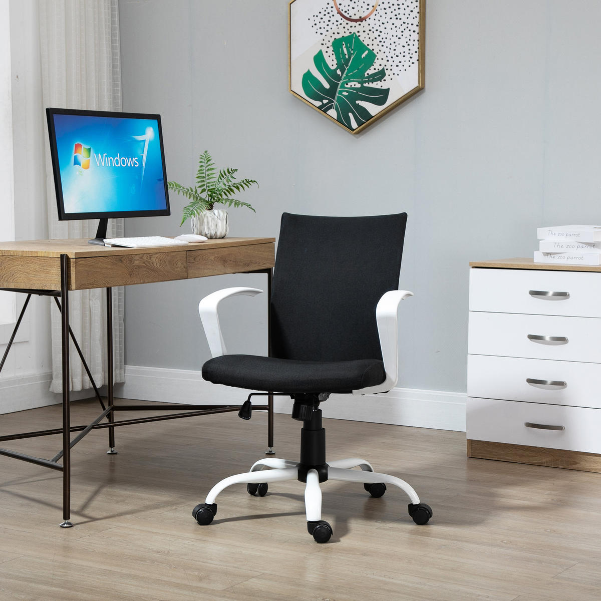 BÜROSTUHL, Schaumstoff, Nylon, Schwarz - Schwarz, Kunststoff (61/99/61cm) - Vinsetto