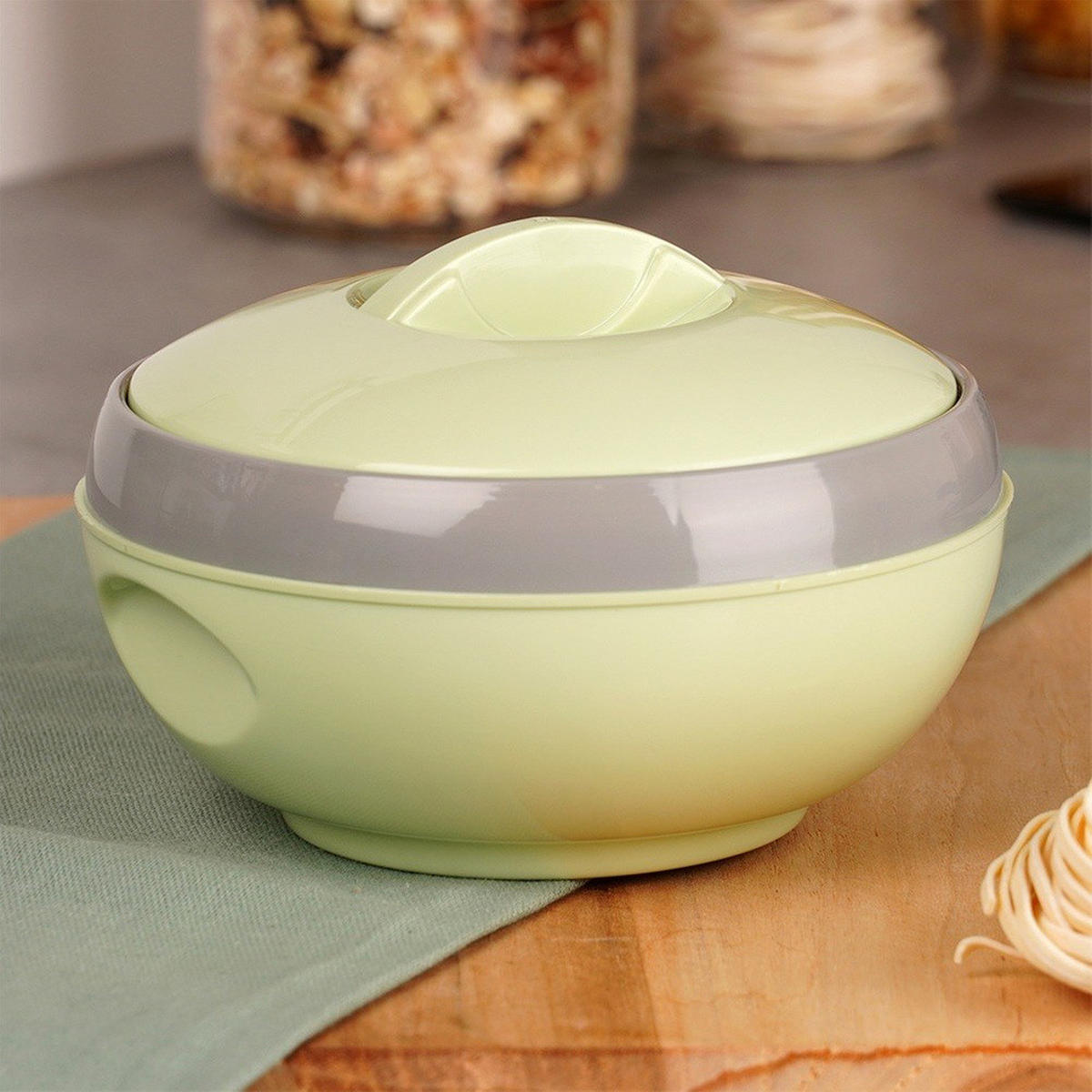 LUNCHTHERMOSKANNE Venus Edelstahl 600 ml - Grün, Kunststoff (14/9/14cm) - Orion 