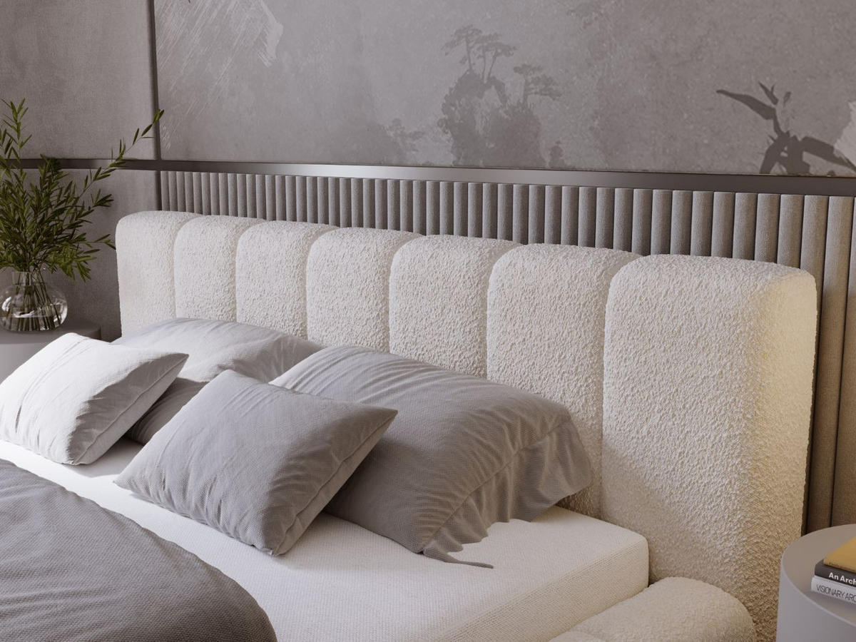 POLSTERBETT Orio 160x200 Beige - Beige, Textil (160/200cm) - Graingold