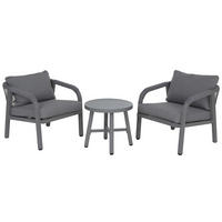 LOUNGE-SET Hellgrau - Hellgrau, Metall - MCW