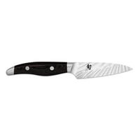 OFFICEMESSER Shun Nagare Black, Dual-Core-Stahl, Pakkaholz, Klingenlänge 9 cm - Schwarz, Metall (31cm) - Kai Messer