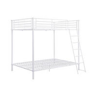 ETAGENBETT - 2 x 140 x 190 cm - Metall - Weiß - GEMINI II - Weiß Hochglanz, Metall (140/199cm) - Vente-Unique