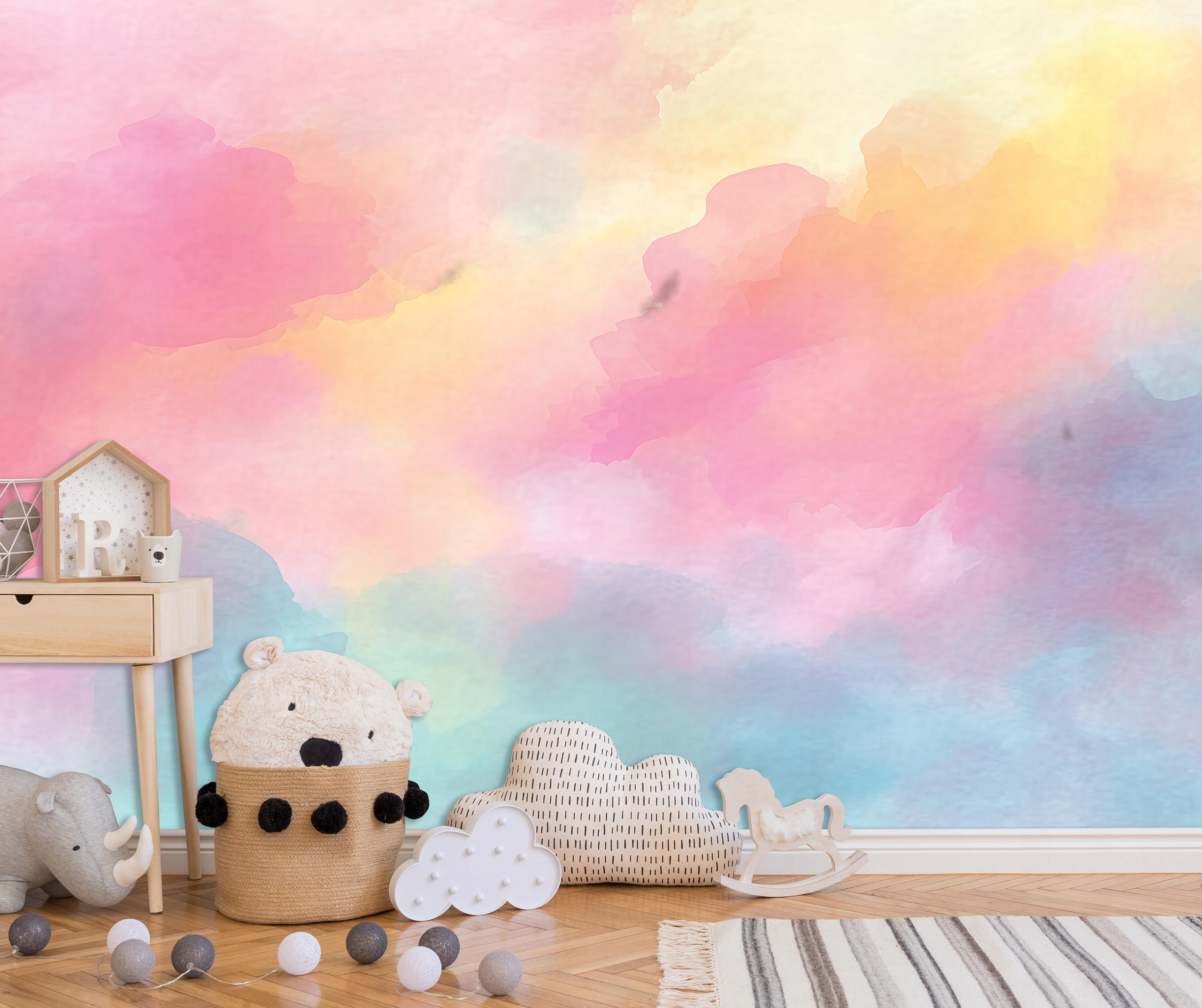 FOTOTAPETE Mädchen Pastell Rosa 250x175 cm - Multicolor, Papier (250/175cm) - Wallarena