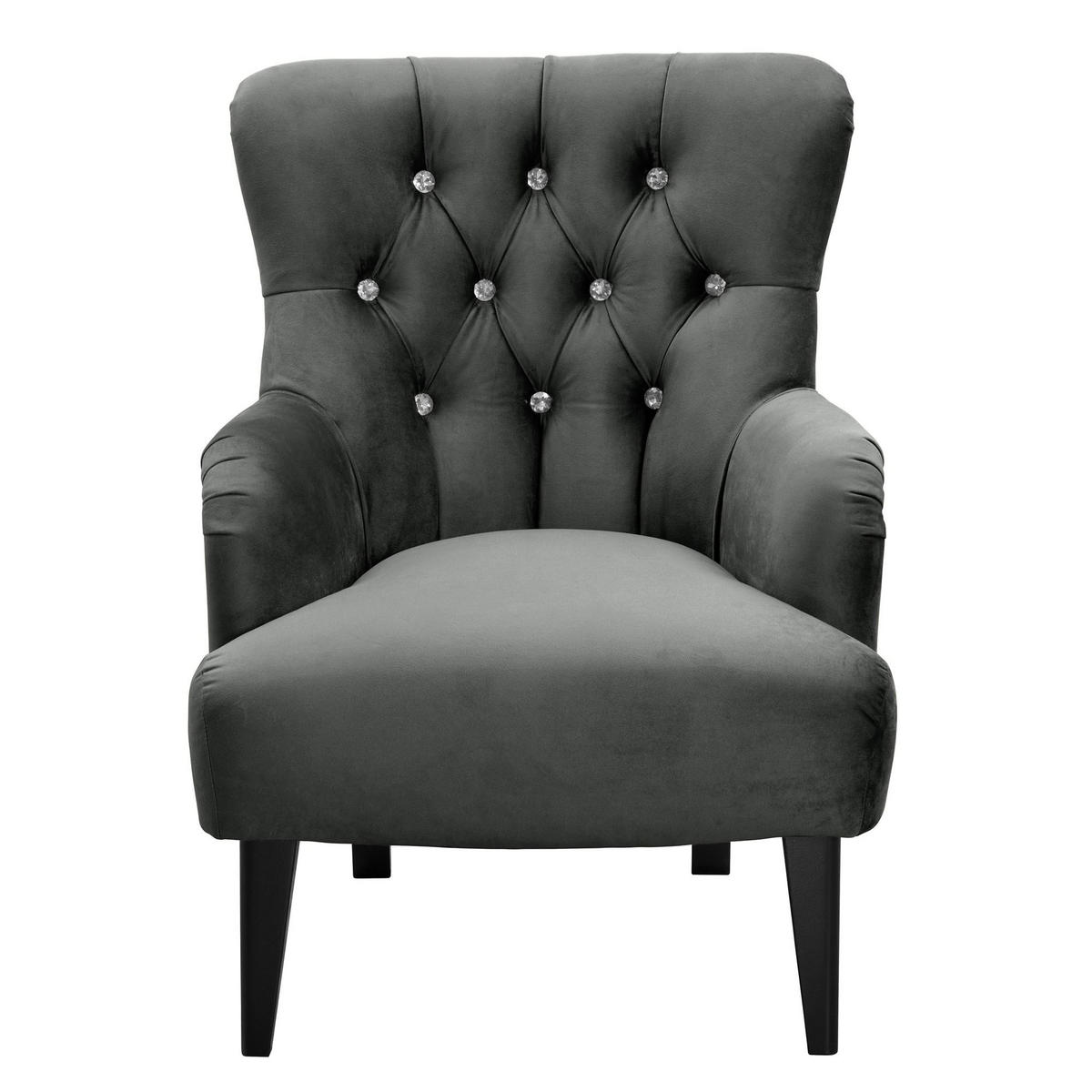 SESSEL Kayley Samtvelours graphit - Graphitfarben, Kunststoff (71/97/82cm) - 58aufmkessel