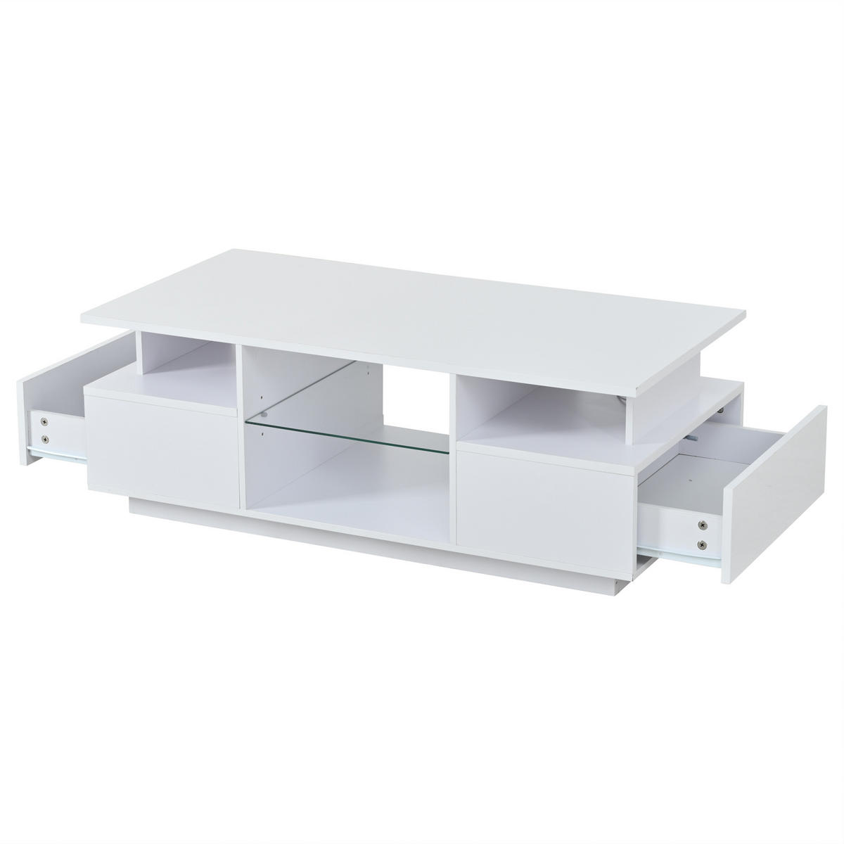 COUCHTISCH Weiß 100/50/36 cm - Weiß, Holzwerkstoff (50/100/36cm) - PANGIVO