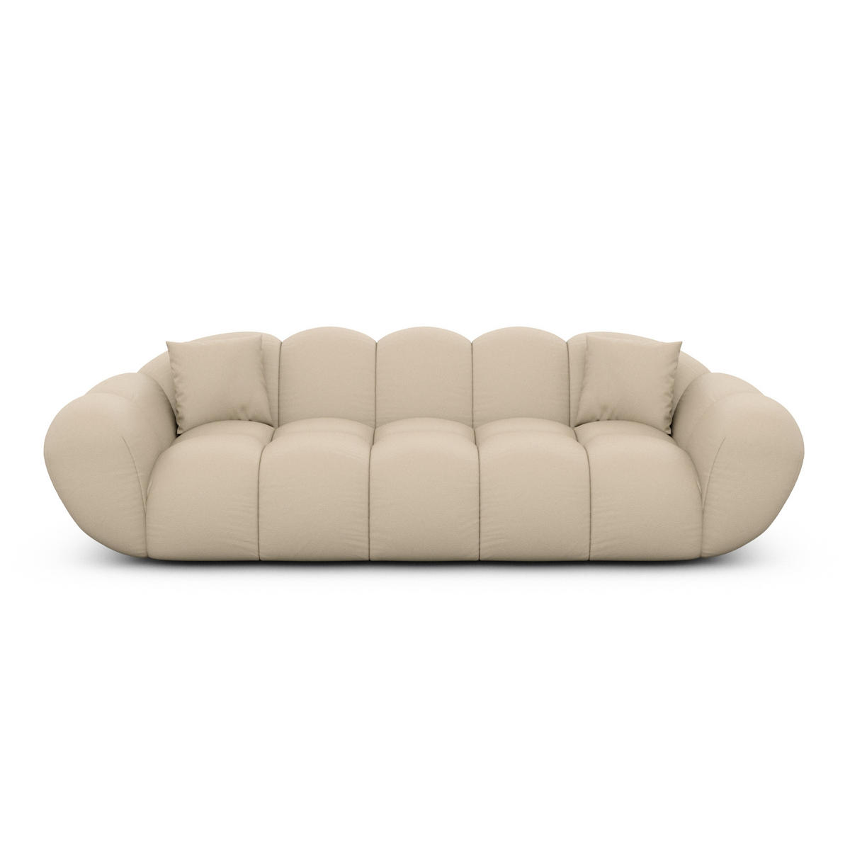3-SITZER-SOFA Liva Beige Kunstleder - Beige, Kunststoff (223/70/93cm) - VAROYAL