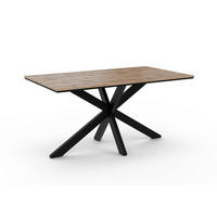 ESSTISCH 160 cm in Wotan - Eiche Wotan, Metall (90/160/77cm) - Home Collective