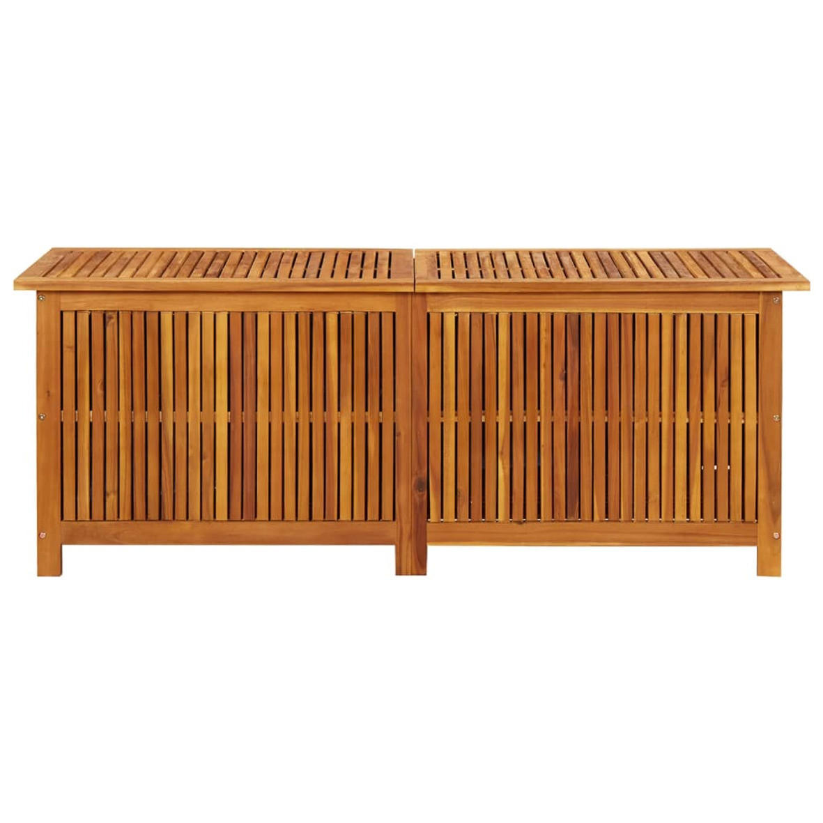 GARTEN-AUFBEWAHRUNGSBOX 150X50X58 CM MASSIVHOLZ AKAZIE - Akaziefarben, Holz (150/58/50cm) - vidaXL
