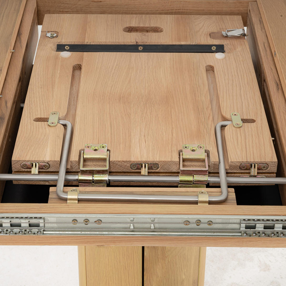 ESSTISCH Elin, Natur Massiveiche, matt lackiert - Beige, Holz (110/110/76cm) - WOODEK