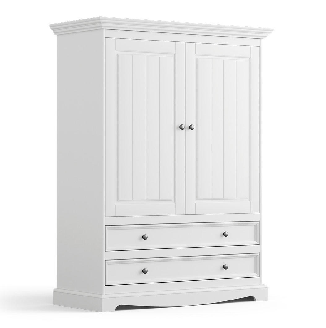 Feldmann-Wohnen Wäscheschrank Weiß 108x147x45 cm
