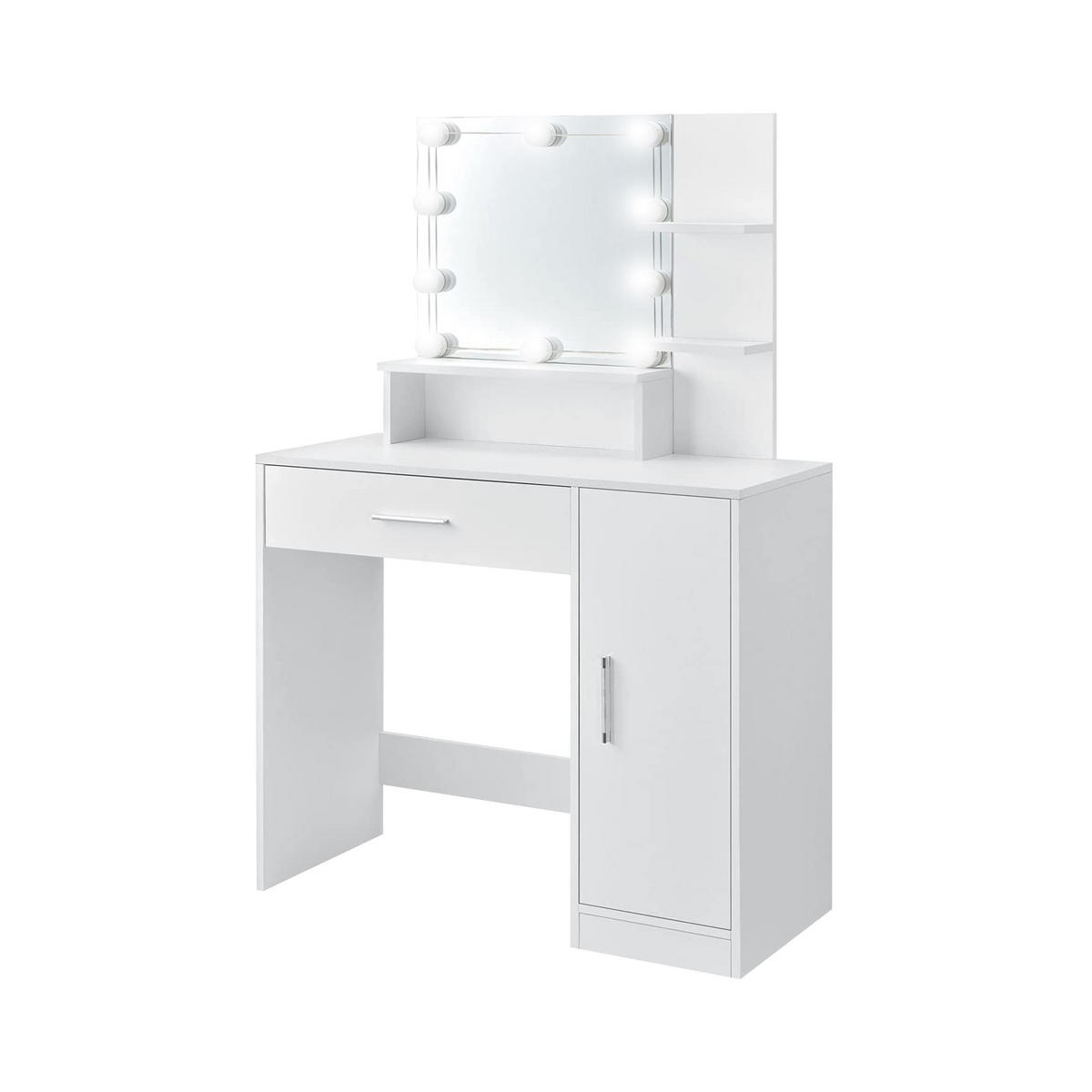 SCHMINKTISCH mit LED - Weiß, Holzwerkstoff (38/137/90cm) - ML-DESIGN