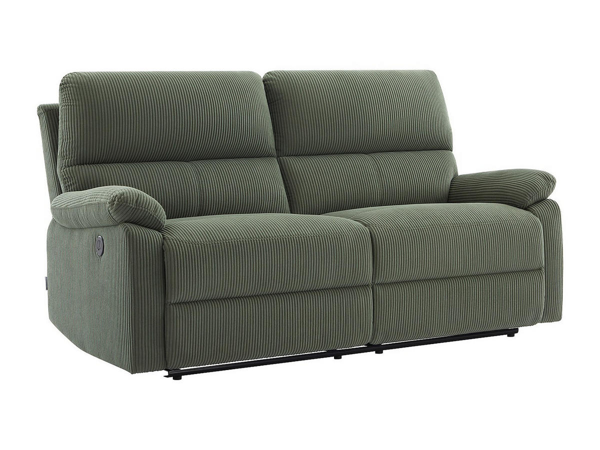 RELAXSOFA - 3 Personen - stoff - grün Lunano - Grün, Kunststoff/Textil (194/102/89cm) - Vente-Unique