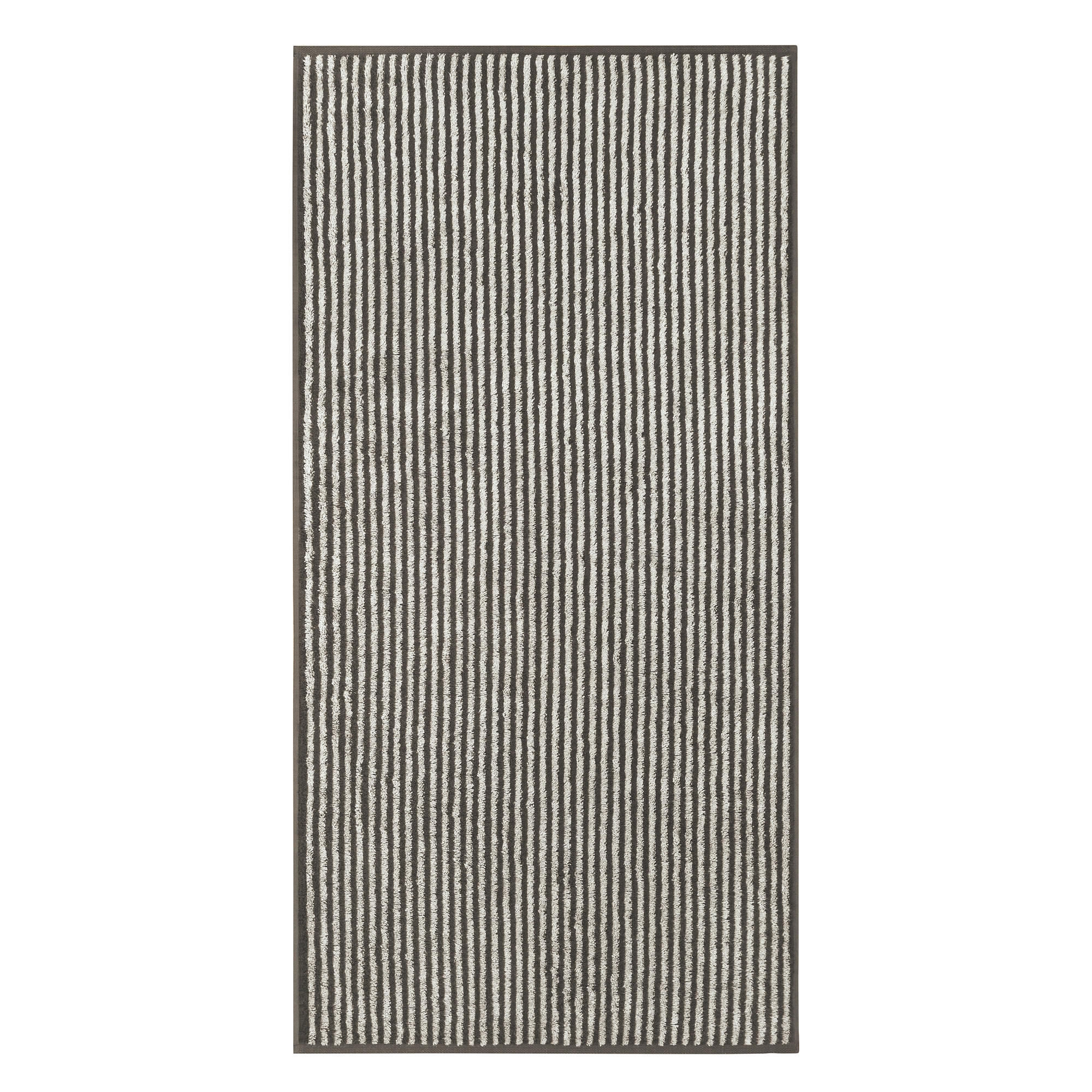 HANDTUCH TWO-TONE STRIPES 480 BASALT - 73 - Grau, Textil (50/100cm) - Cawoe